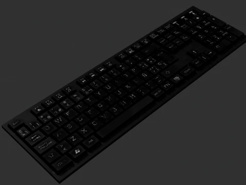 古いキーボード 3Dモデル