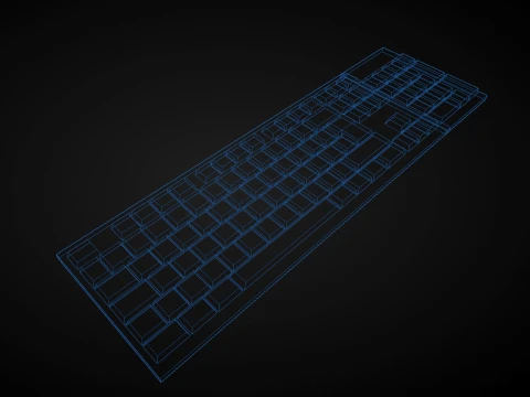 Teclado antigo Modelo 3D