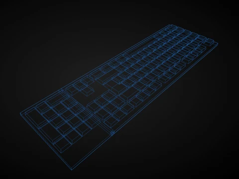 Teclado antigo Modelo 3D