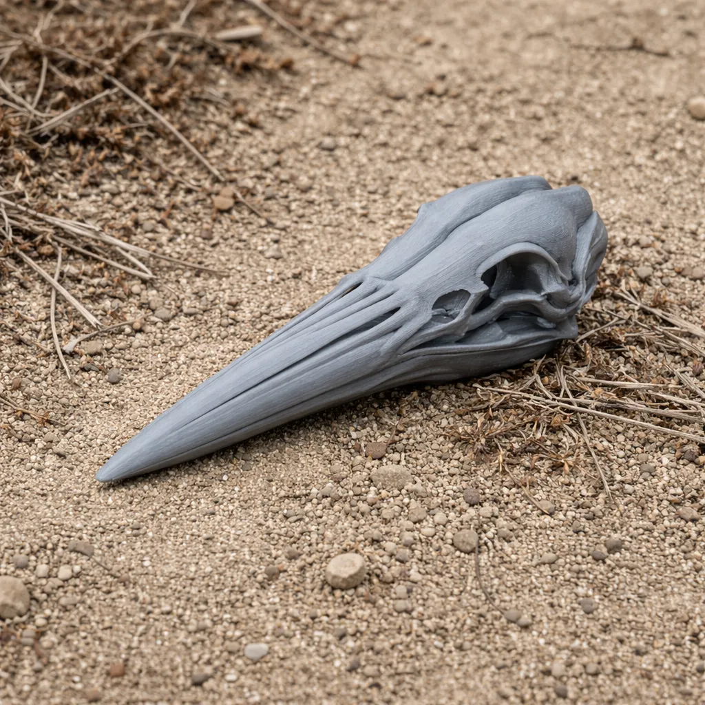 American Bittern Skull 3D Model .c4d .max .obj .3ds .fbx .stl .blend