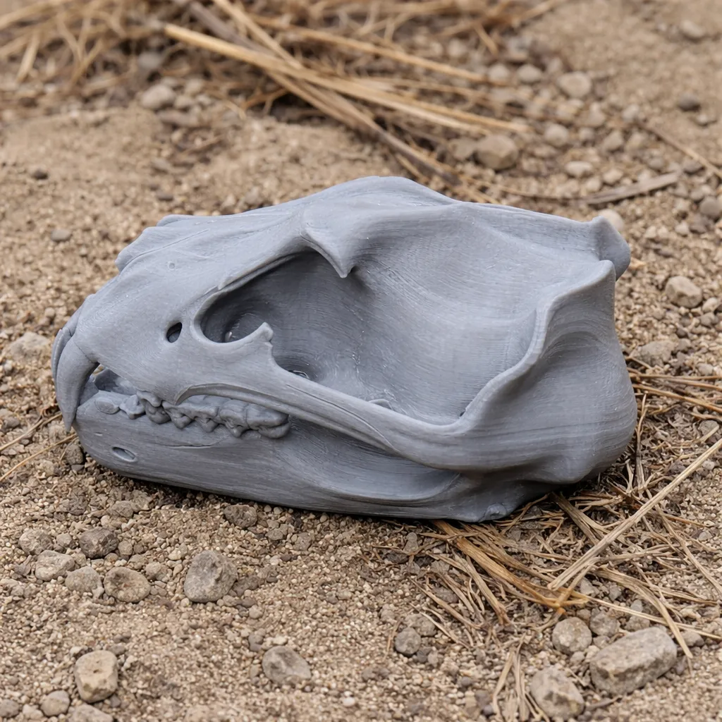 Barbary Lion Skull 3D Model .c4d .max .obj .3ds .fbx .stl .blend 