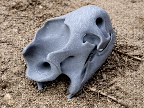 Aldabra Tortoise Skull 3D Model