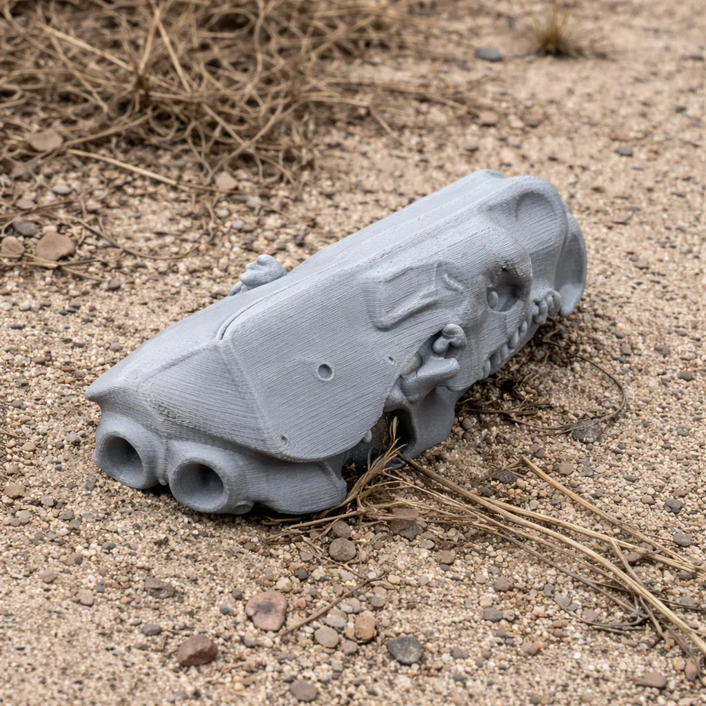 Armored Shrew Skull 3D Model .c4d .max .obj .3ds .fbx .stl .blend