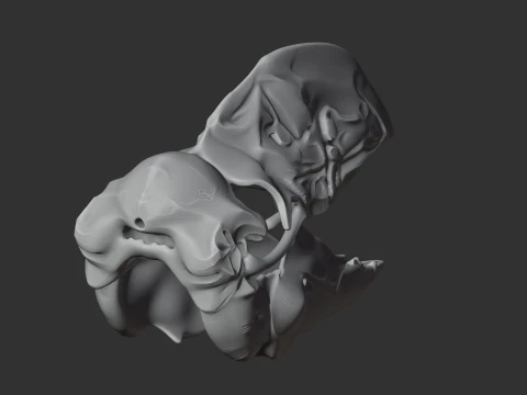 Bullockornis planei Skull 3D Model