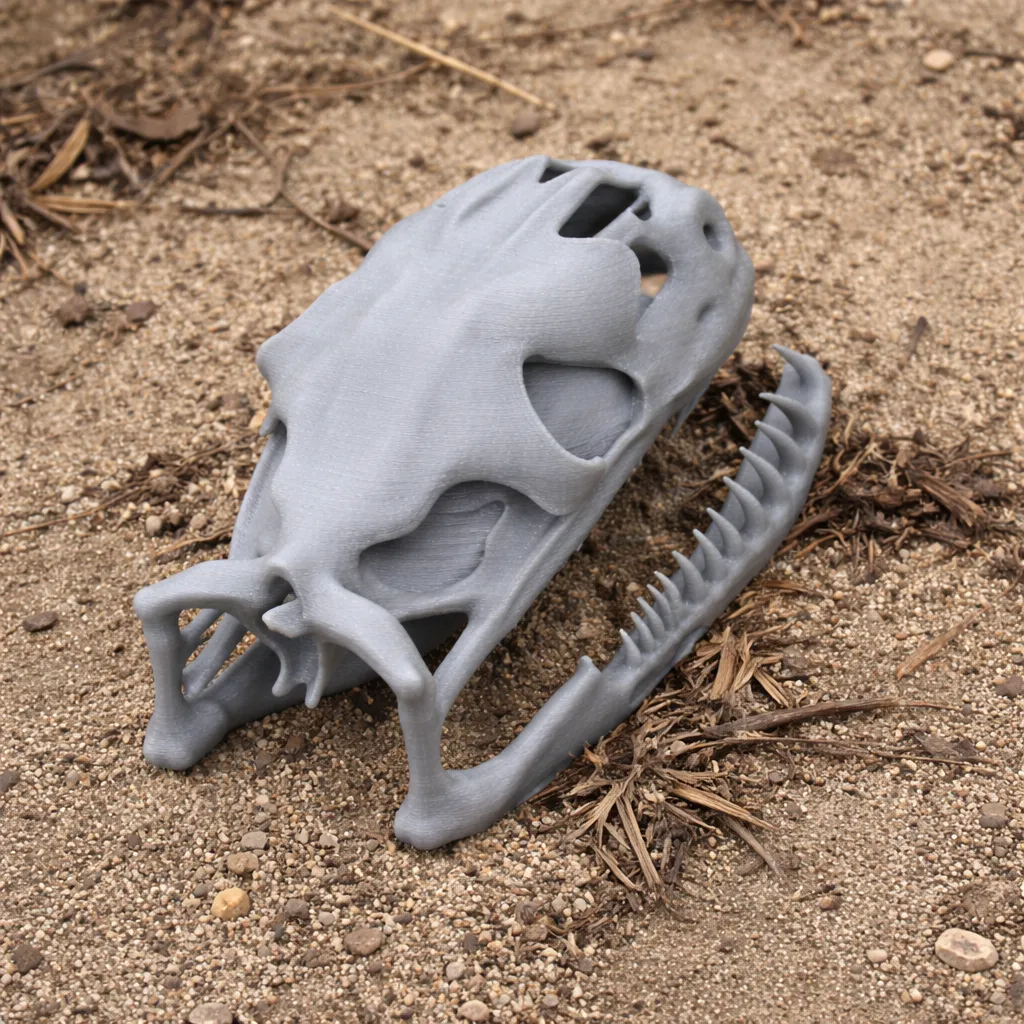 Carpet Python Skull 3D Model .c4d .max .obj .3ds .fbx .stl .blend
