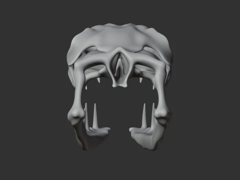 Carpet Python Skull 3D Model
