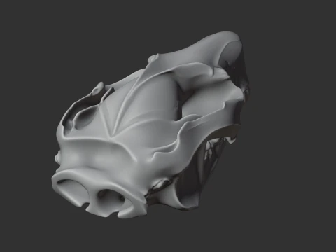 Common Brushtail Possum Skull 3D Model