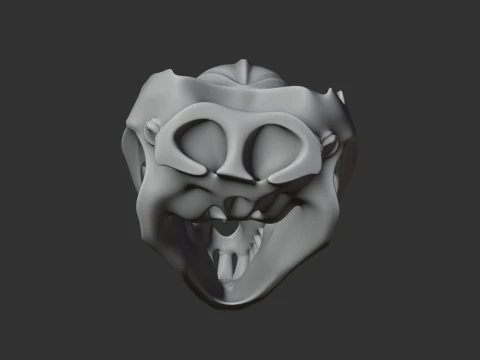 Common Brushtail Possum Skull 3D Model