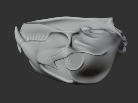 Cougar Skull 3D Model