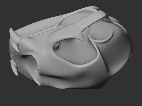 Cougar Skull 3D Model