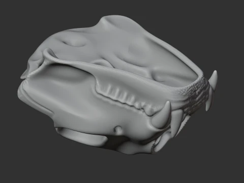 Cougar Skull 3D Model