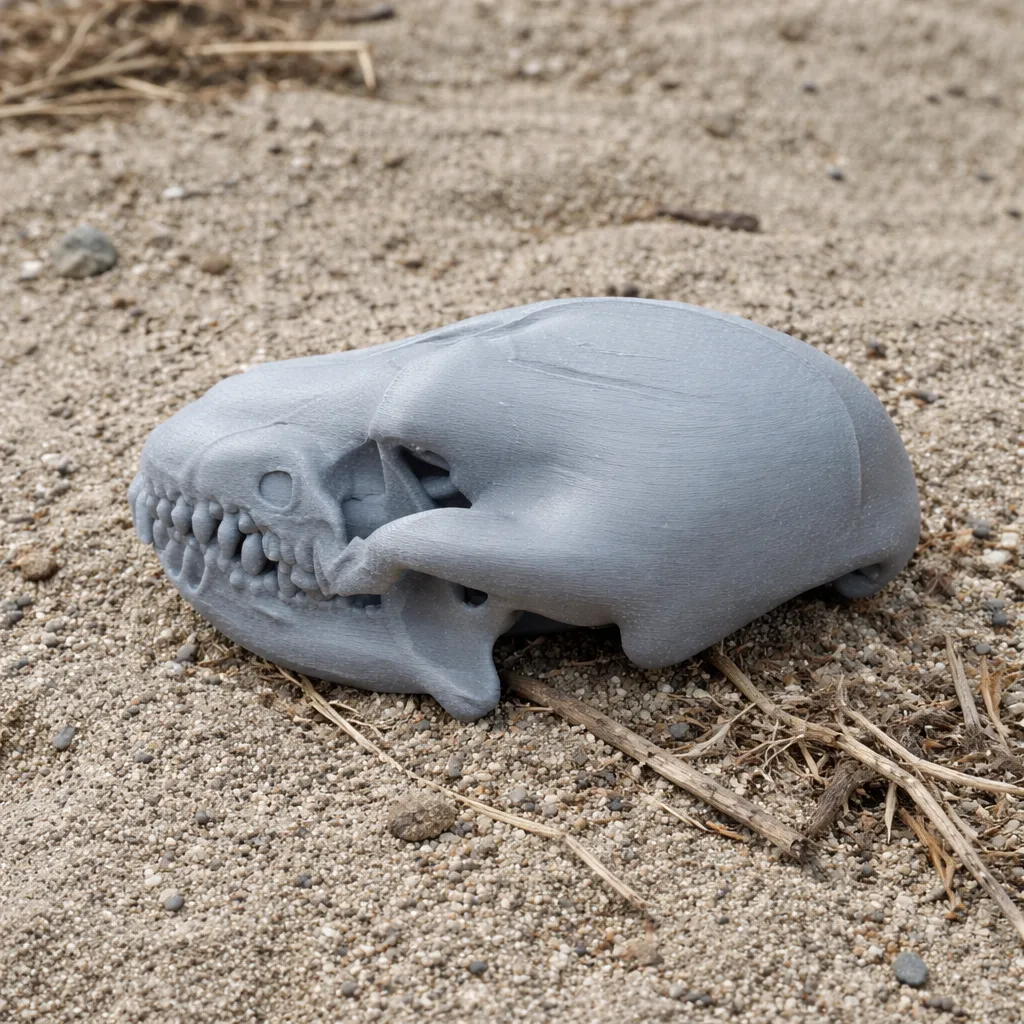 Desert Hedgehog Skull 3D Model .c4d .max .obj .3ds .fbx .stl .blend 