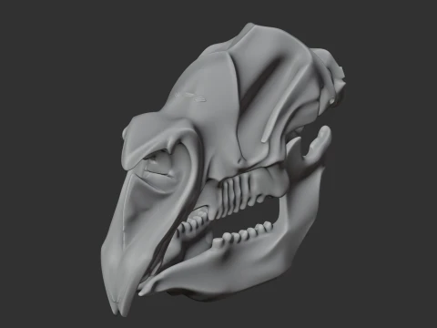 Diprotodon Skull 3D Model