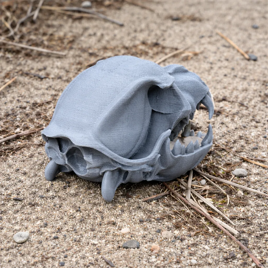 Dog Skull 3D Model .c4d .max .obj .3ds .fbx .stl .blend 