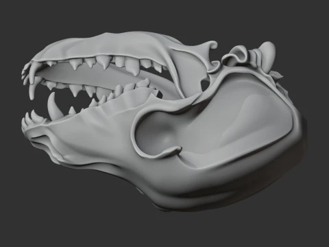 Dog Skull 3D Model