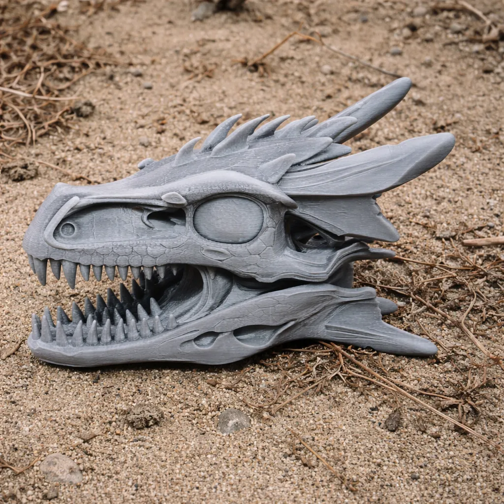Dracopelta Skull 3D Model .c4d .max .obj .3ds .fbx .stl .blend 
