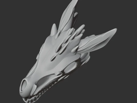 Dracopelta Skull 3D Model