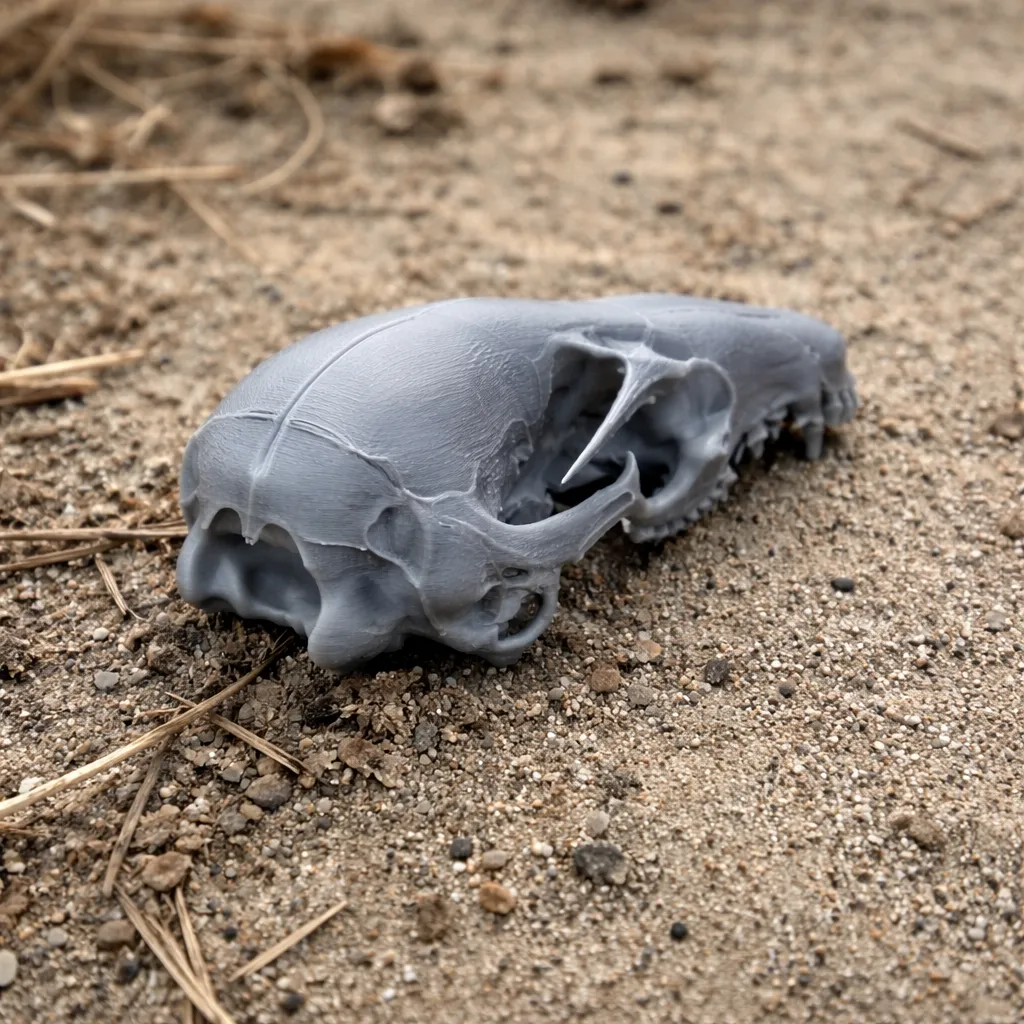 Dusky Antechinus Skull 3D Model .c4d .max .obj .3ds .fbx .stl .blend