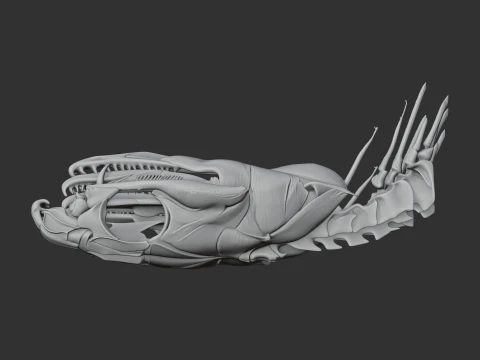Eastern Brown Snake Skull 3D Model