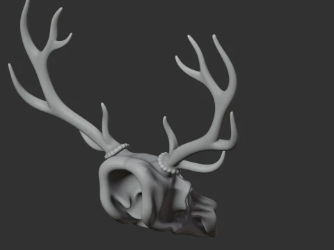 Elk Skull 3D Model