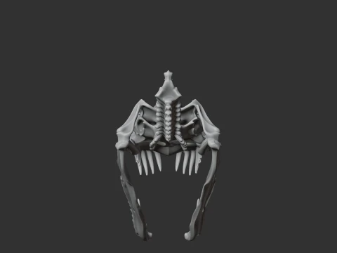 Emerald Tree Boa Skull 3D Model