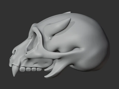 Eomellivora Skull 3D Model