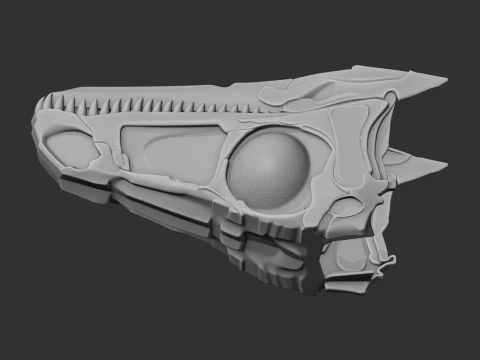 Eoraptor early synapsid Skull 3D Model