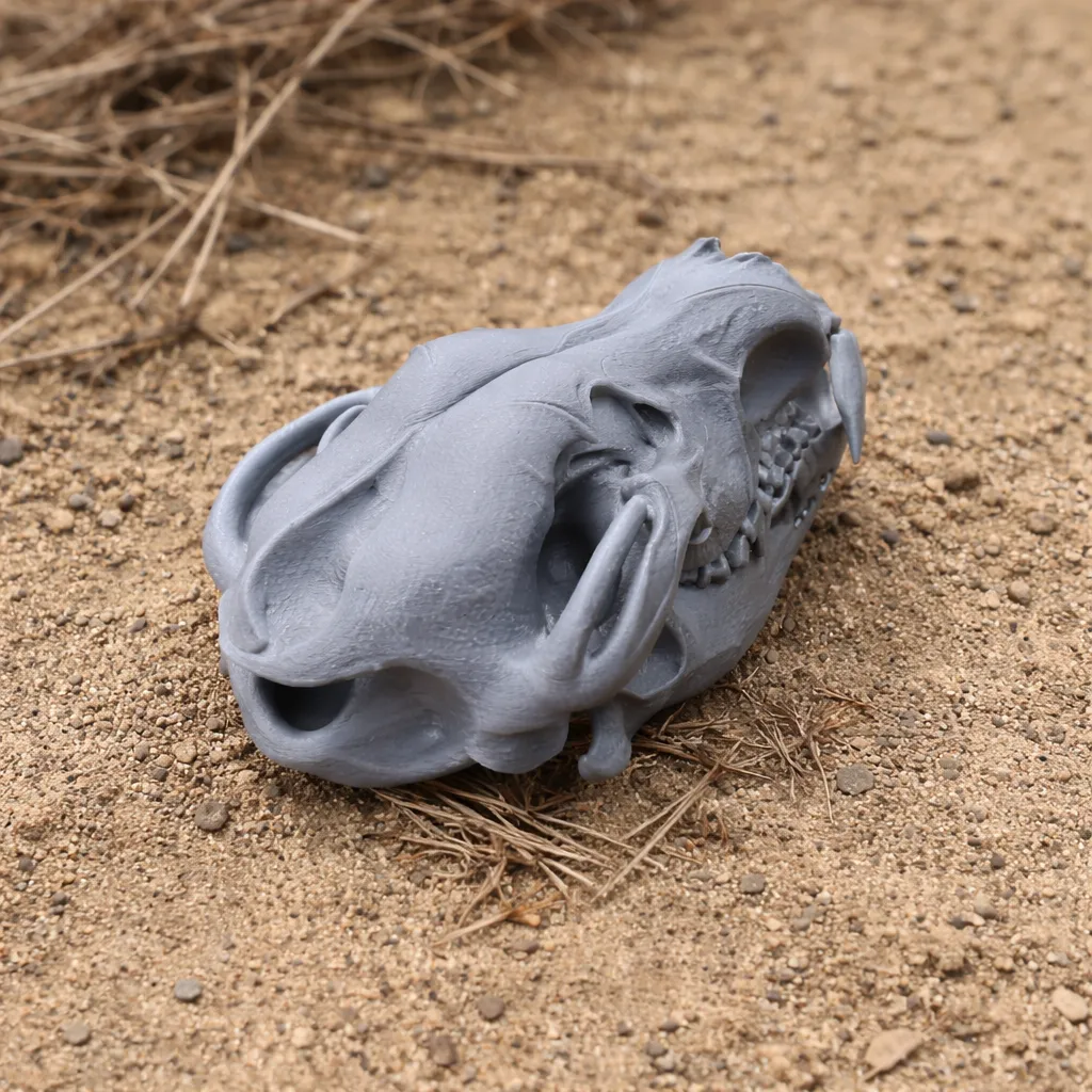 Eurasian Wolf Skull 3D Model .c4d .max .obj .3ds .fbx .stl .blend