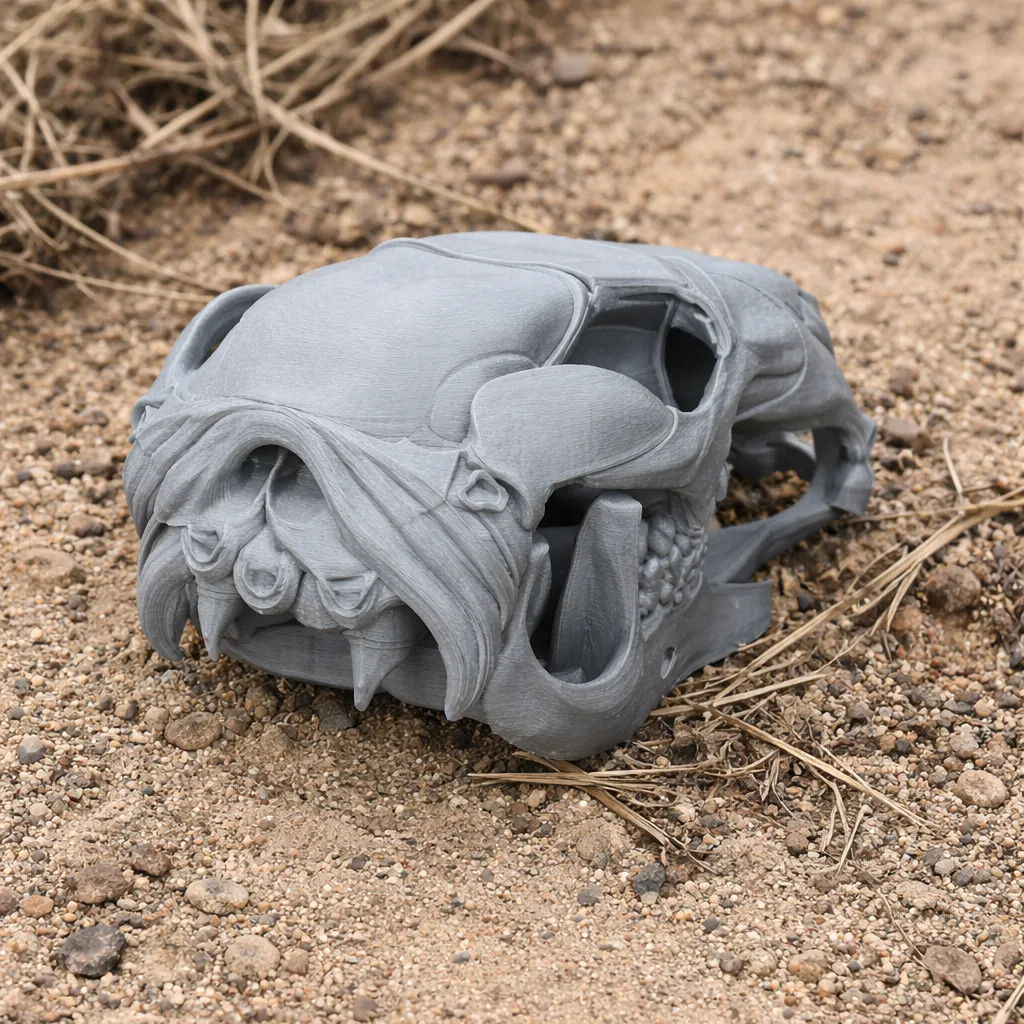 Euro Wallaroo Skull 3D Model .c4d .max .obj .3ds .fbx .stl .blend 