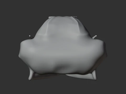 Feathertail Glider Skull 3D Model
