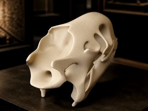 알다브라 거북이 두개골 3D 모델