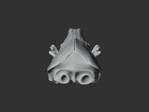 Armored Shrew Skull 3D Model