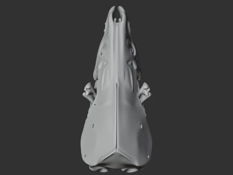 Armored Shrew Skull 3D Model