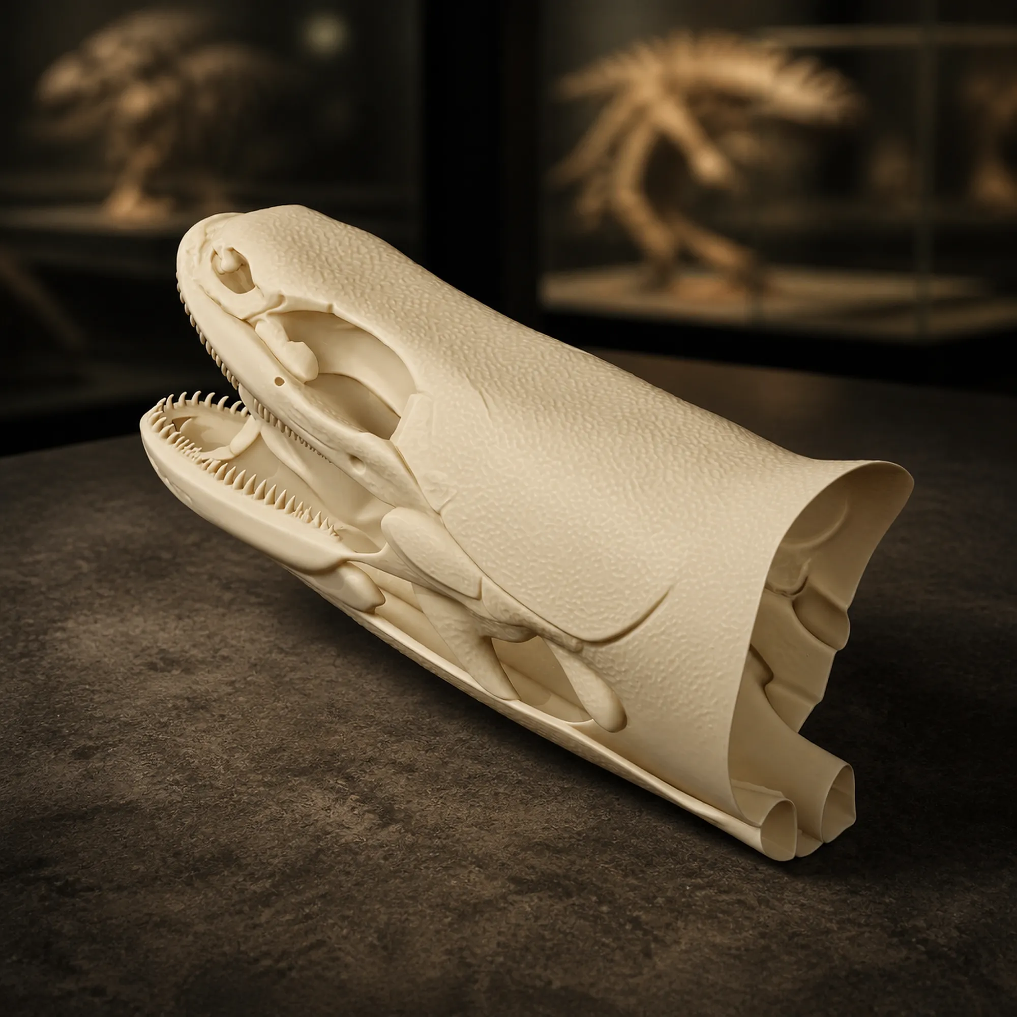 Bichir Ornate Skull 3D Model .c4d .max .obj .3ds .fbx .stl .blend 