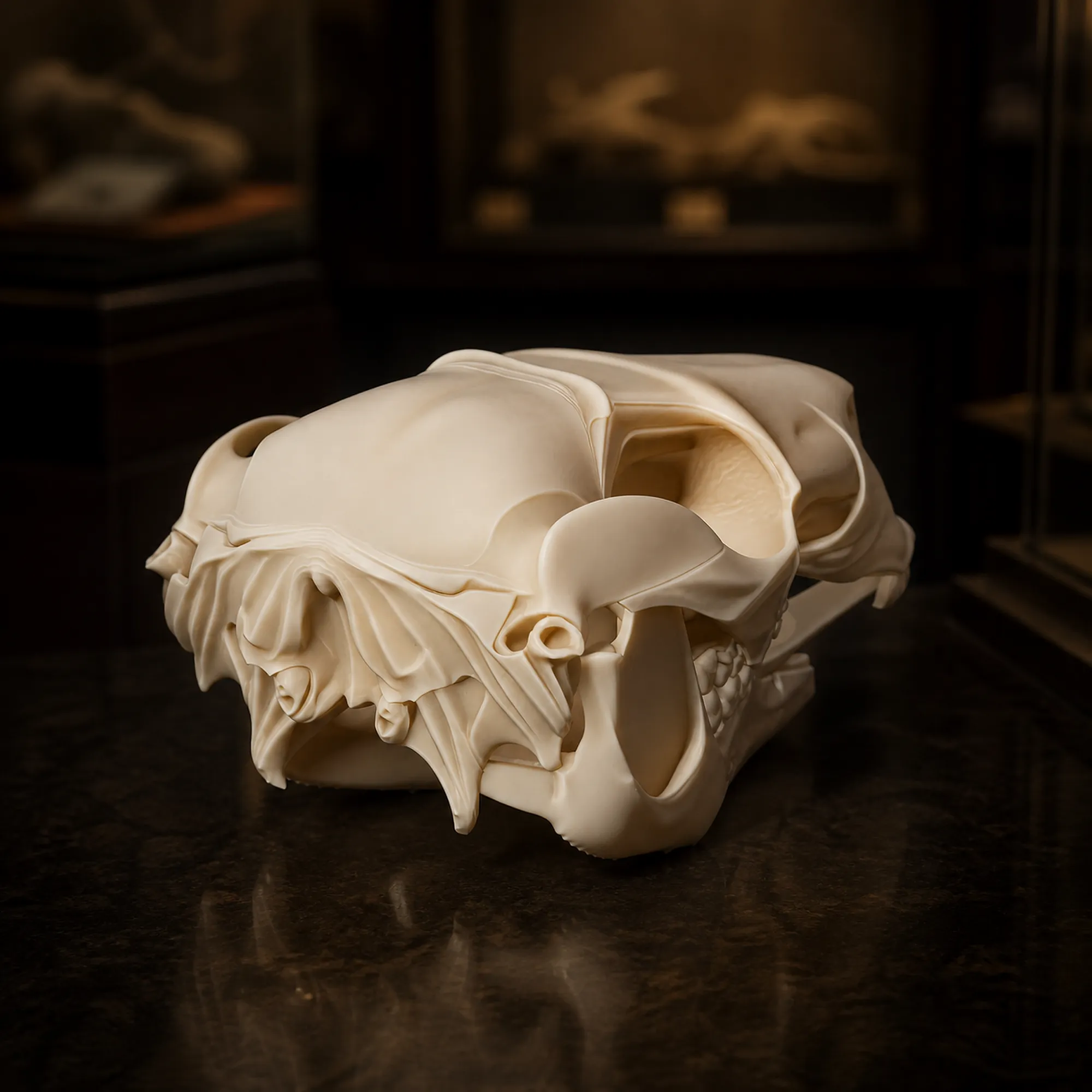 Black Wallaroo Skull 3D Model .c4d .max .obj .3ds .fbx .stl .blend 