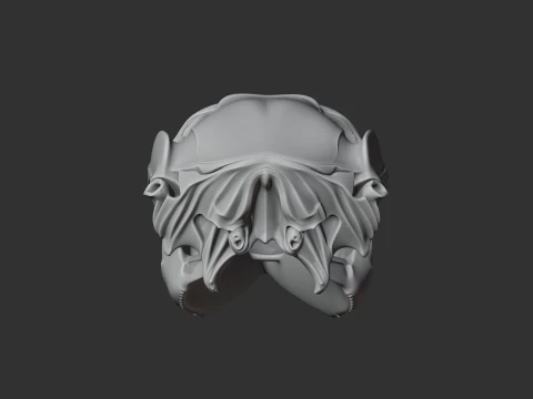 Black Wallaroo Skull 3D Model