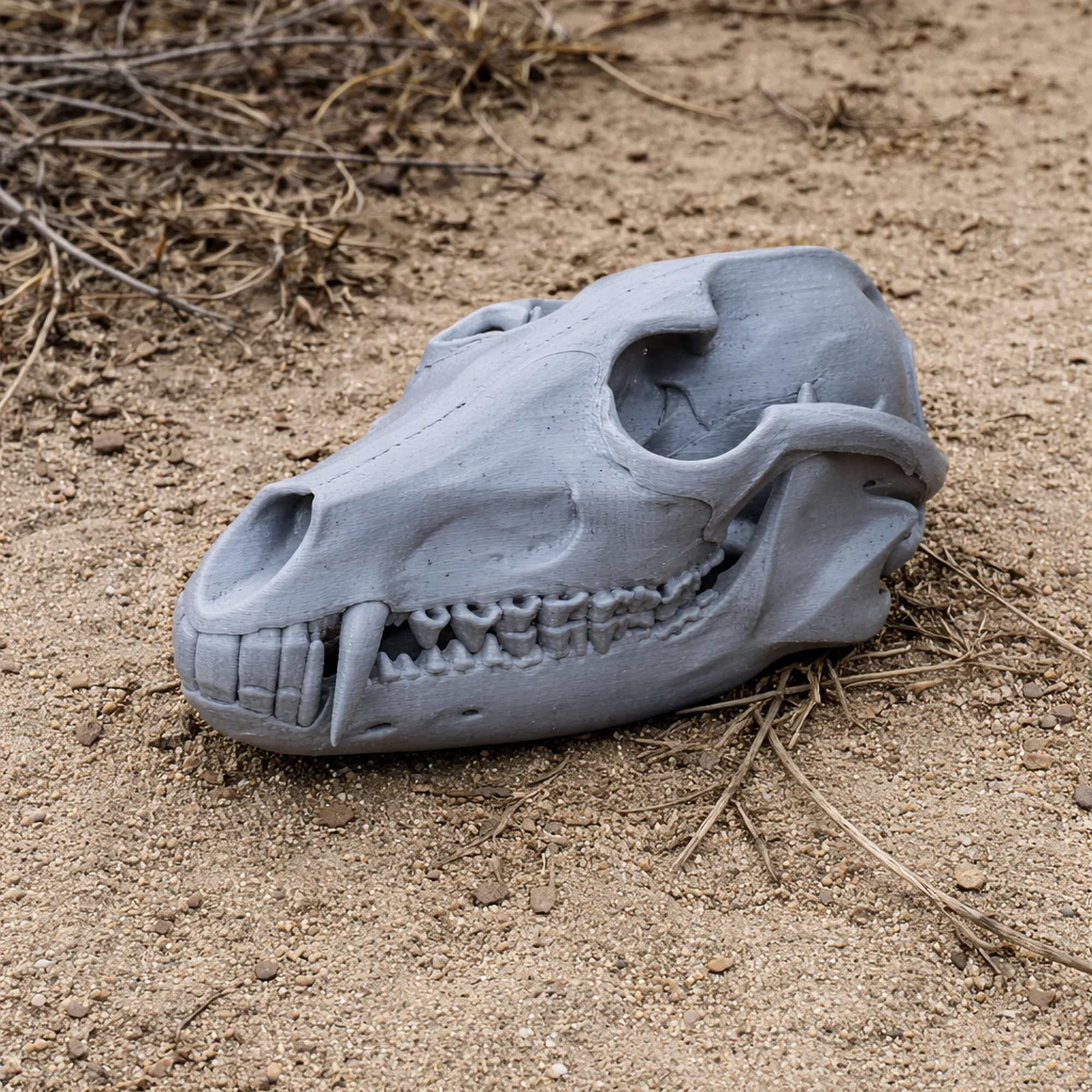 Black-backed Jackal Skull 3D Model .c4d .max .obj .3ds .fbx .stl .blend 