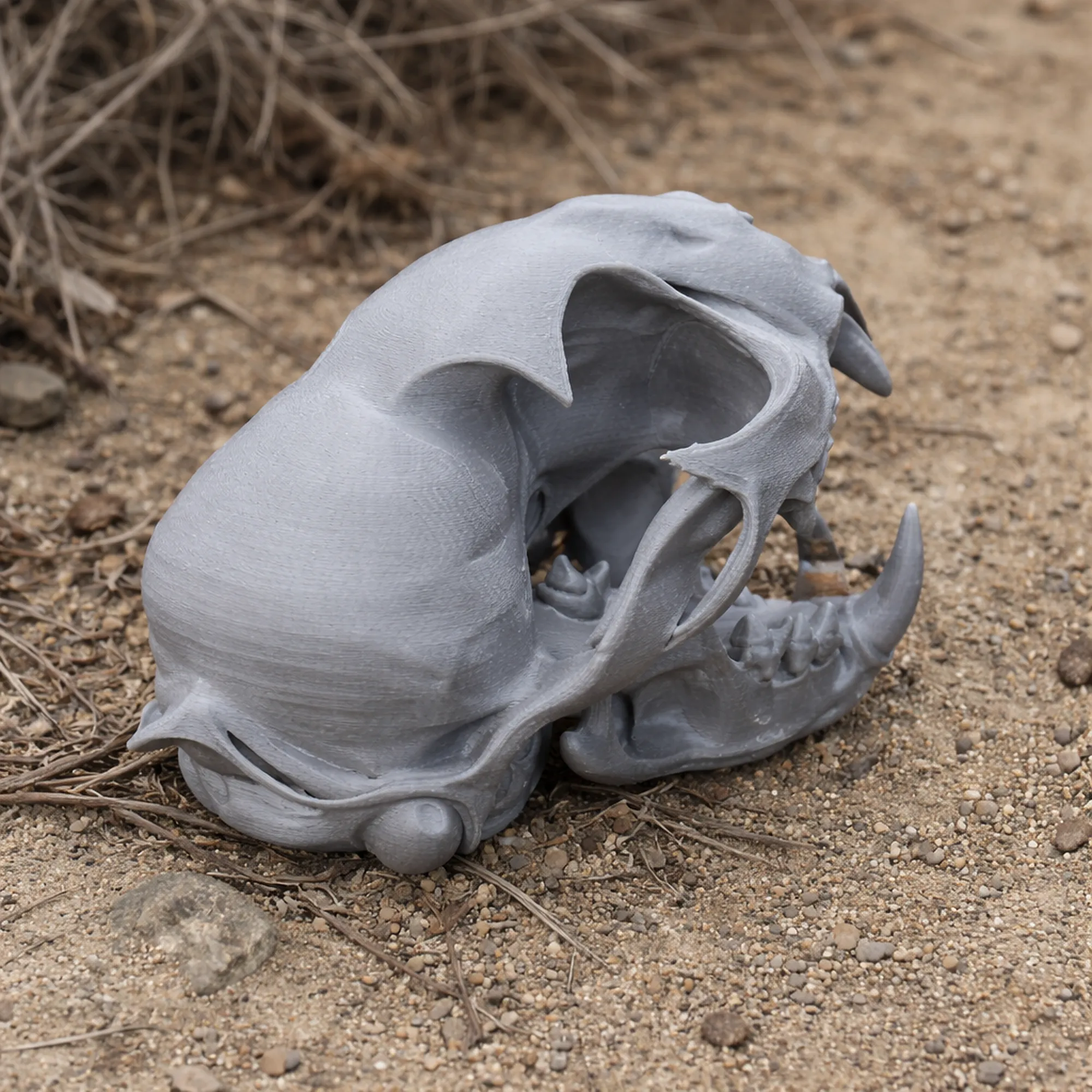 Bobcat Skull 3D Model .c4d .max .obj .3ds .fbx .stl .blend 