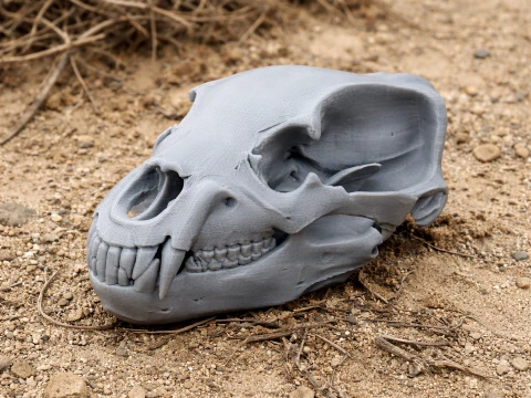 ヒグマの頭蓋骨 3Dモデル