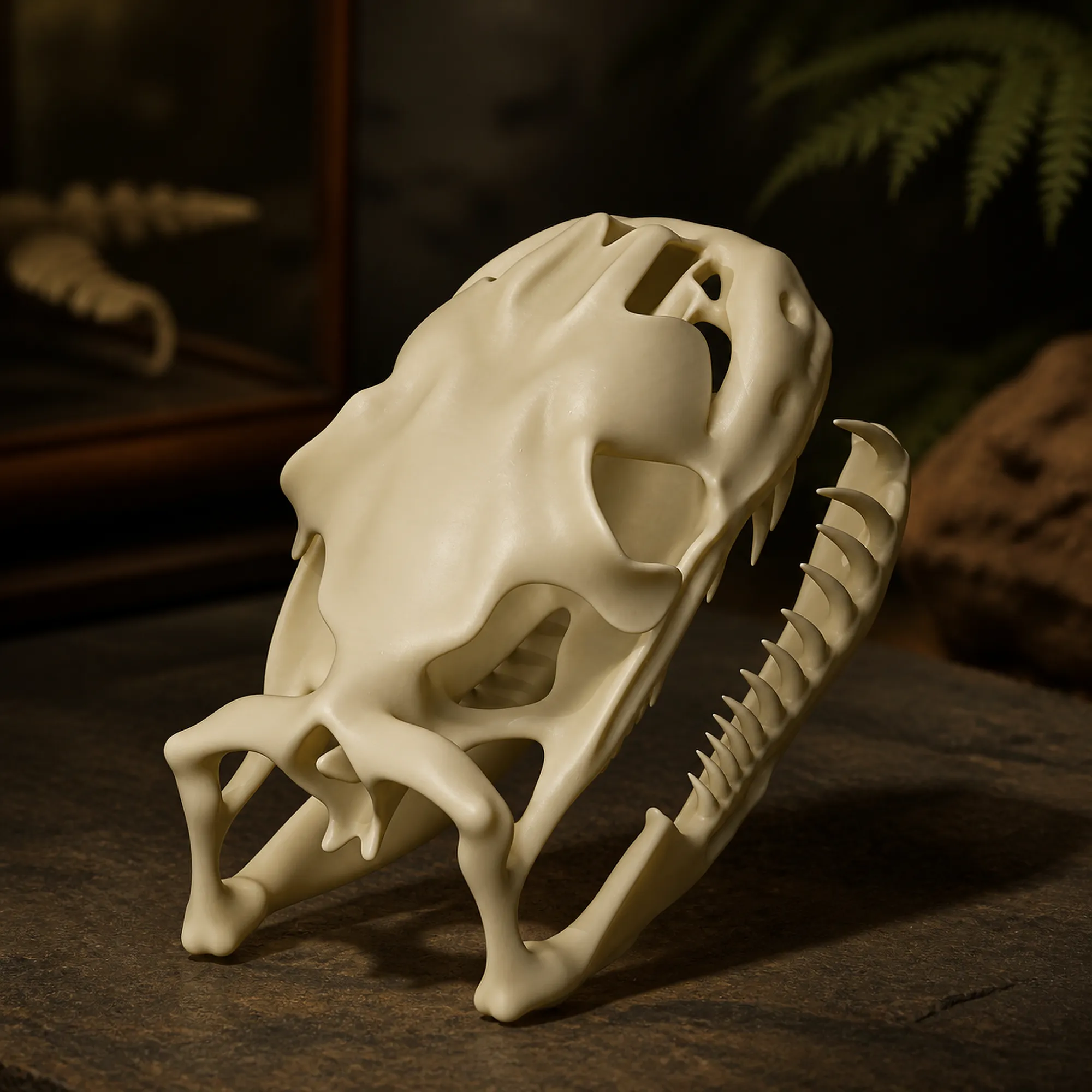 Carpet Python Skull 3D Model .c4d .max .obj .3ds .fbx .stl .blend