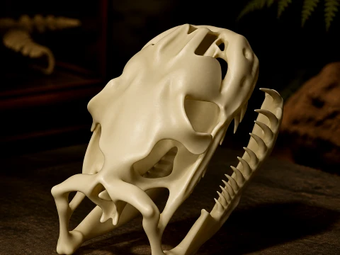 Carpet Python Skull 3D Model