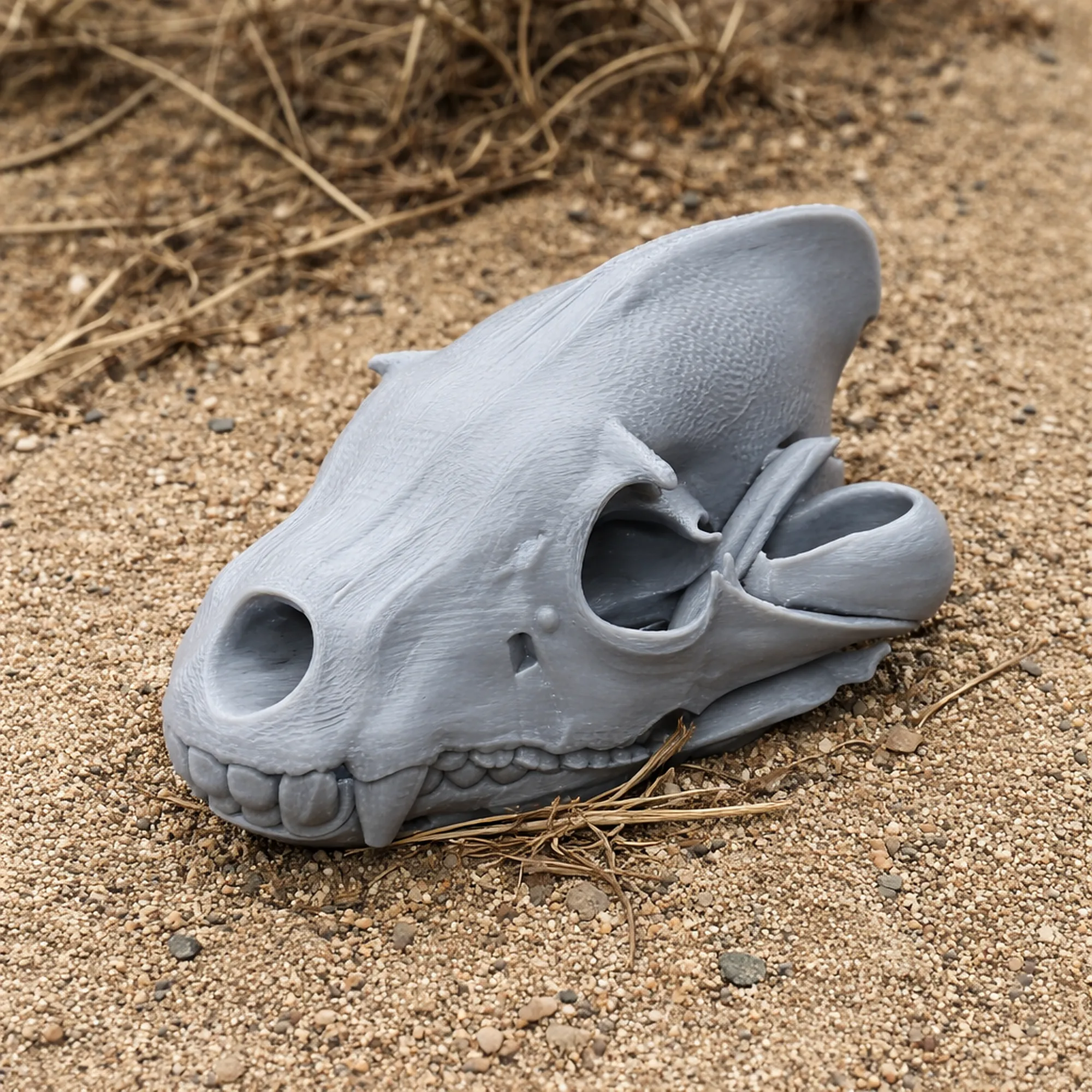 Brown Hyena Skull 3D Model .c4d .max .obj .3ds .fbx .stl .blend 