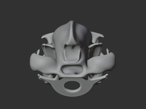 Brown Hyena Skull 3D Model