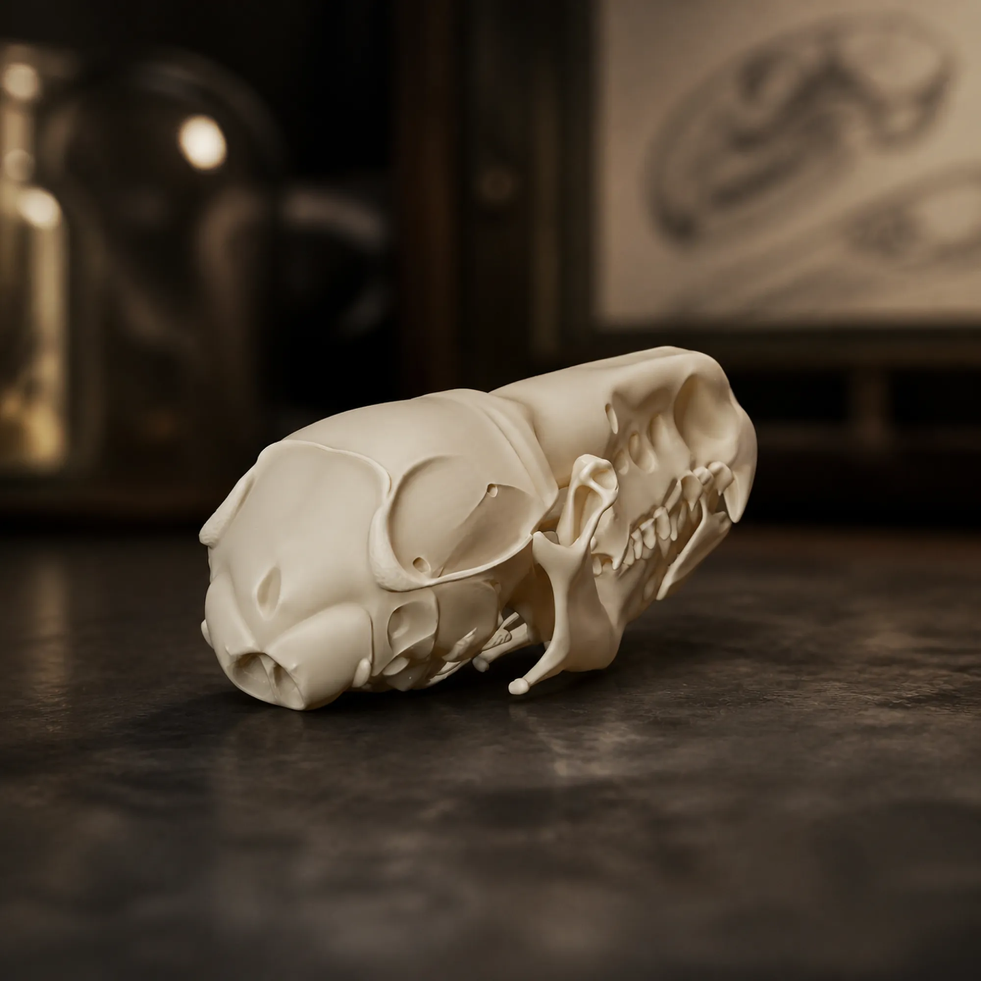 Common Shrew Skull 3D Model .c4d .max .obj .3ds .fbx .stl .blend