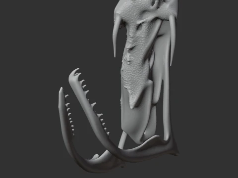 Copperhead Skull 3D Model