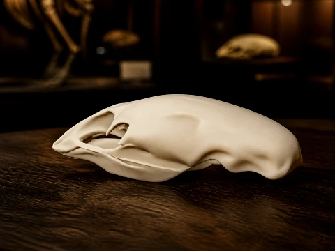 Crested Moa Skull 3D Model