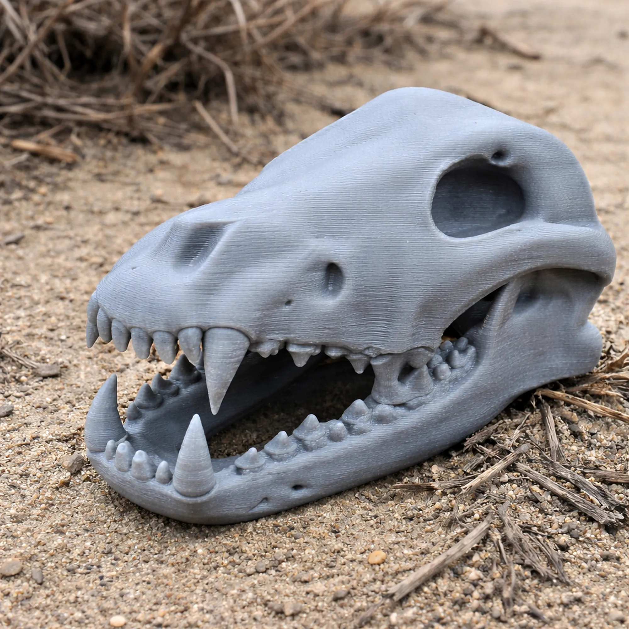 Dire Wolf Skull 3D Model .c4d .max .obj .3ds .fbx .stl .blend 