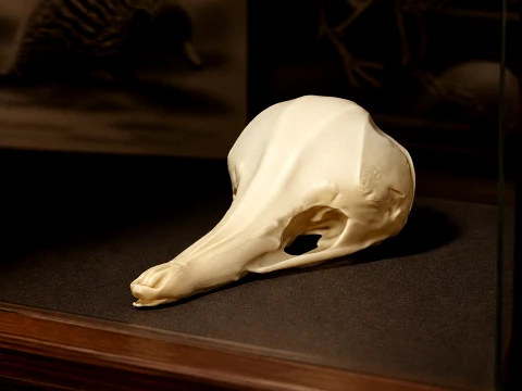 ヒガシエキドナの頭骨 3Dモデル