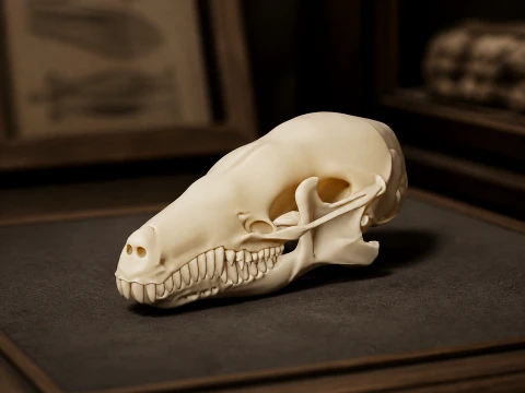 イースタンモグラの頭蓋骨 3Dモデル