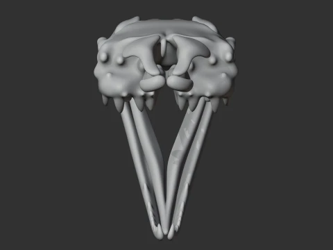 Egyptian Cobra Skull 3D Model